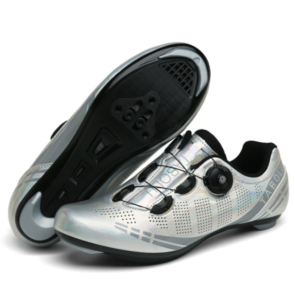 T27 Cycling Breathable Power-Assisted Mountain Bicycle Shoes, Size: 41(Highway-Silver)