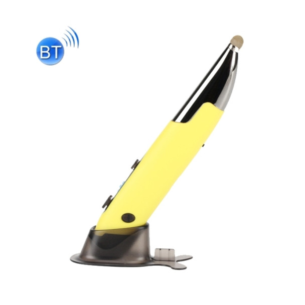 PR-A19 2.4GHz Wireless Charging Bluetooth Mouse Pen Type Shining Quiet Mouse(Yellow)
