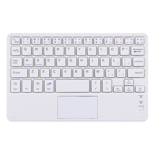 Mini Universal Portable Bluetooth Wireless Keyboard with Touch Panel, Compatible with All Android & Windows Smartphone / Tablets with Bluetooth Functions(White)