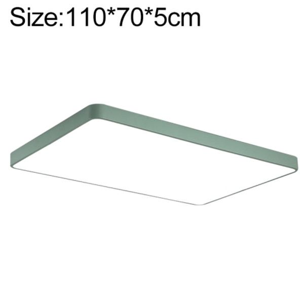 Macaron LED Rectangle Ceiling Lamp, Stepless Dimming, Size:110x70cm(Green)