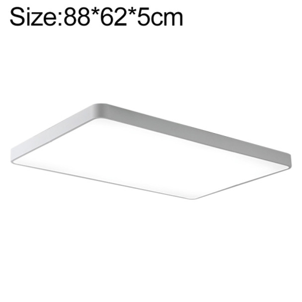 Macaron LED Rectangle Ceiling Lamp, White Light, Size:88x62cm(White)