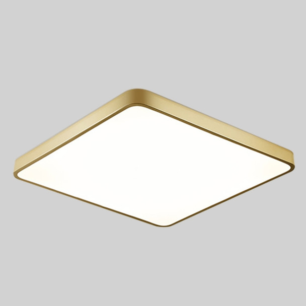 Macaron LED Square Ceiling Lamp, 3-Colors Light, Size:40cm(Gold)