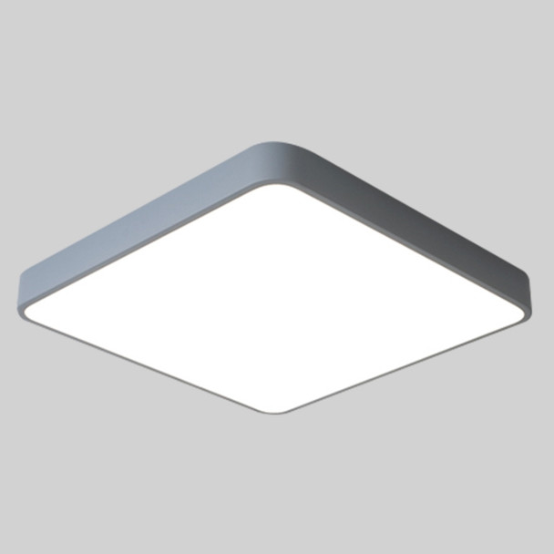 Macaron LED Square Ceiling Lamp, White Light, Size:50cm(Grey)