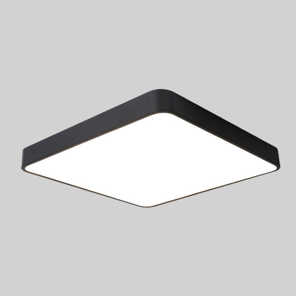 Macaron LED Square Ceiling Lamp, White Light, Size:30cm(Black)