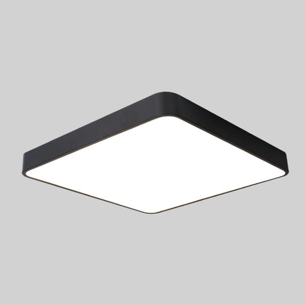 Macaron LED Square Ceiling Lamp, White Light, Size:40cm(Black)