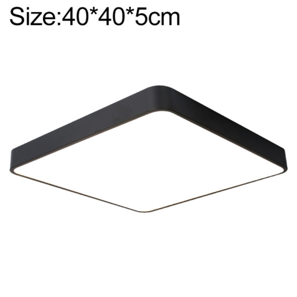 Macaron LED Square Ceiling Lamp, Stepless Dimming, Size:40cm(Black)