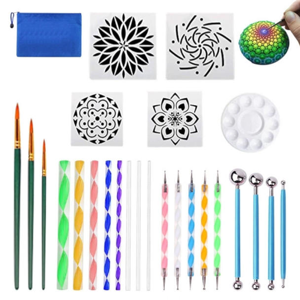 26 In 1 Mandala Tool Paint Stick Point Pen Paintbrush Painting Tool(MTL-026A)