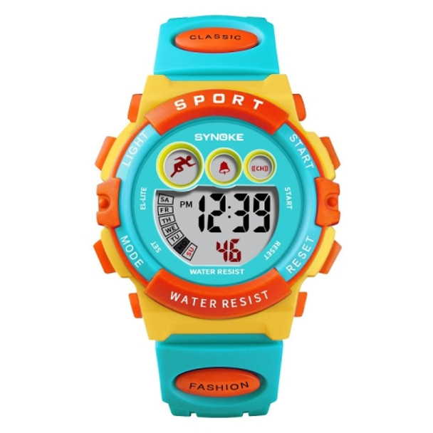 SYNOKE 9802 Children Sports Waterproof Digital Watch(Blue Orange)