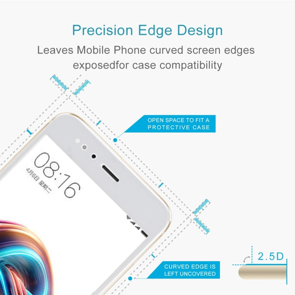 For Xiaomi Mi 5X / A1 0.26mm 9H Hardness 2.5D Explosion-proof Full Screen Tempered Glass Screen Film(White)