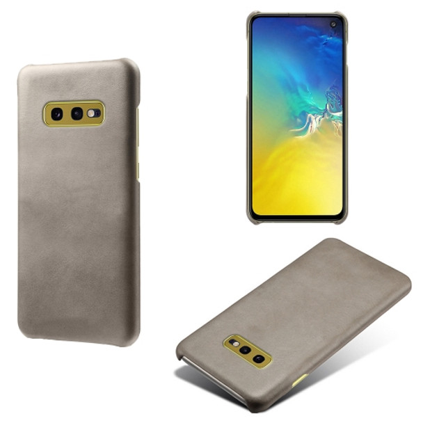 For Samsung Galaxy S10e Calf Texture  PC + PU Phone Case(Grey)