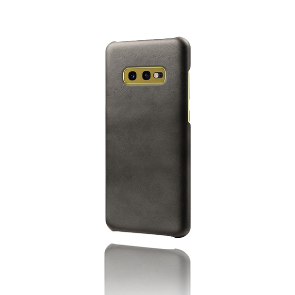 For Samsung Galaxy S10e Calf Texture  PC + PU Phone Case(Black)