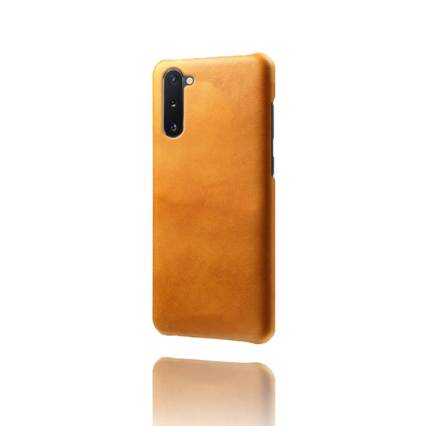 For Samsung Galaxy Note10 Calf Texture  PC + PU Phone Case(Orange)