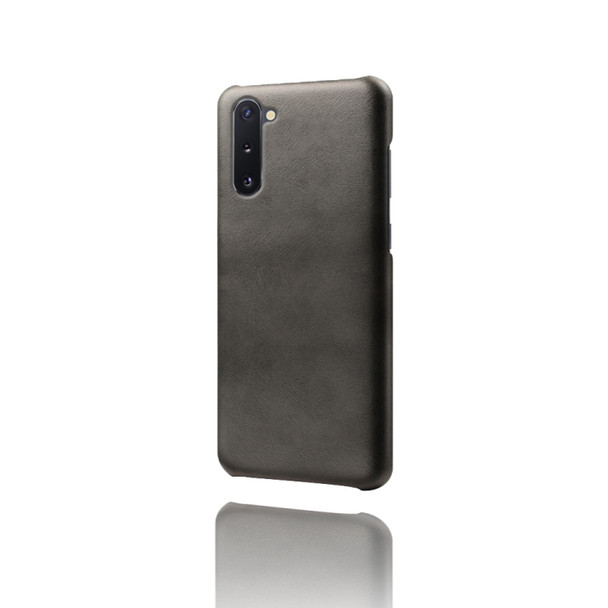 For Samsung Galaxy Note10 Calf Texture  PC + PU Phone Case(Black)