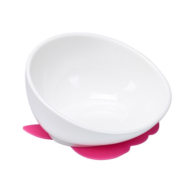 Pet Dog Ceramic Universal Non-slip Food Bowl Feeder(White Bowl + Red Mat)