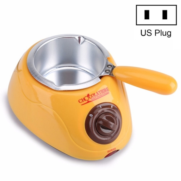 Single Oven Chocolate Melting Machine Kitchen Utensils Essential Oil Handmade Soap Melting Pot, US Plug(Yellow)