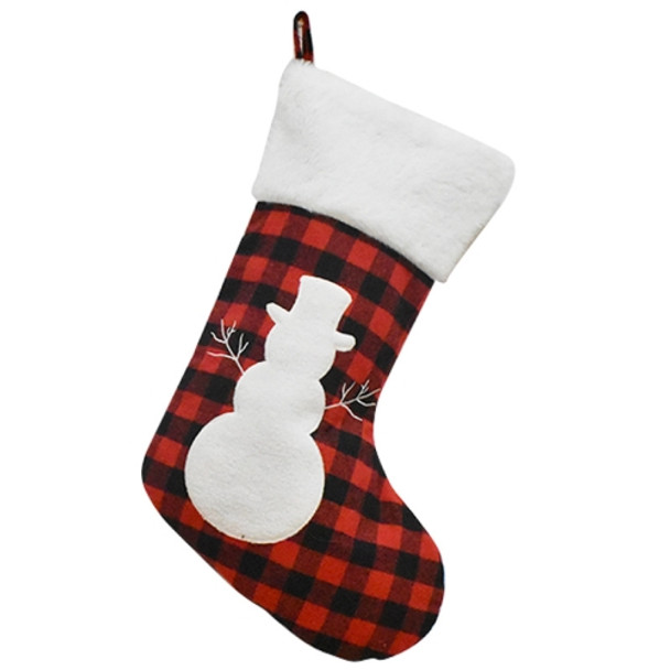 Christmas Decoration Socks Children Gift Candy Bag(Snowman)