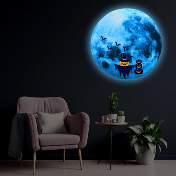 3 PCS AFG3395 20cm Halloween Moon Luminous Wall Sticker(Scarecrow)