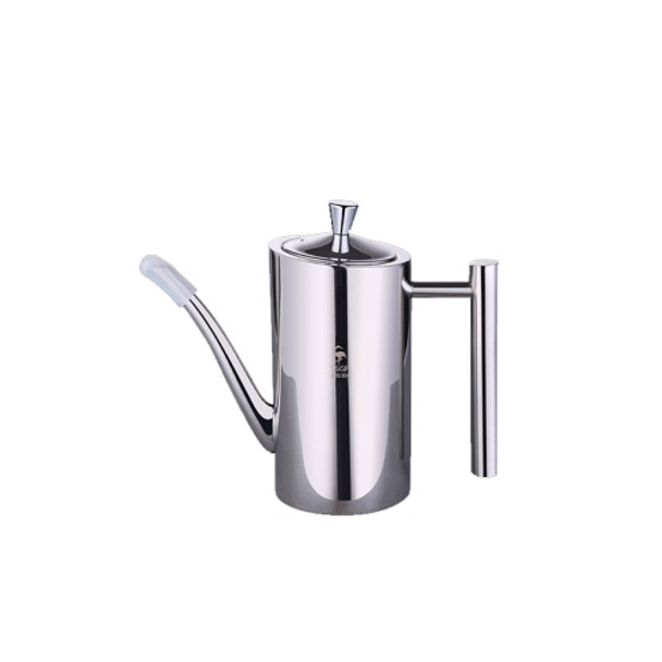 SSGP 304 Stainless Steel Oil Pot Kitchen Home Milk Tea Pot Kettle, Capacity:500ml(Straight Handle)