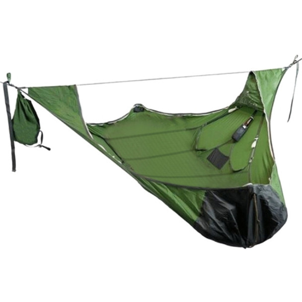 Family Outdoor Camping Portable Hammock Anti-Tear Anti-Mosquito Climbing Hammock(Green )