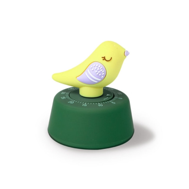 Tweet Bird Countdown Timer Student Learning Time Manager Kitchen Timer Mechanical Reminder(Yellow )