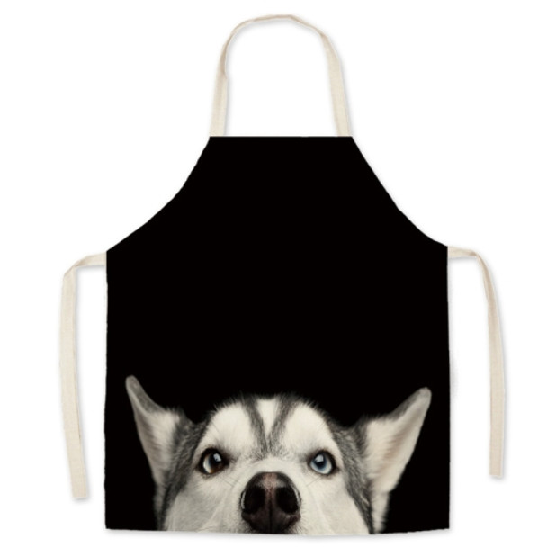 2 PCS Supermarket Household Kitchen Restaurant Workwear Sleeveless Apron, Specification: 65x75 cm(Cat Dog Series-6)
