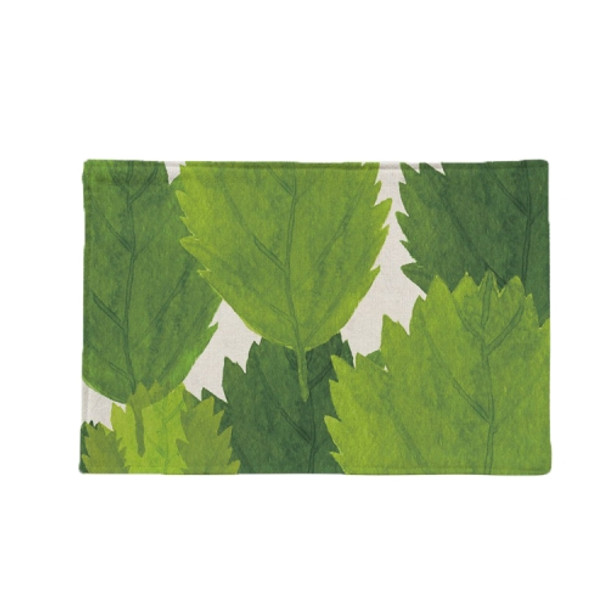 Cotton & Linen Plant Pattern Western Table Mat Coffee Table Insulation Coaster, Specification: Double Layer Thickening(Mulberry Leaves)