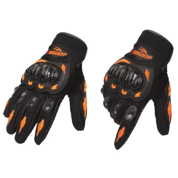 BSDDP RH-A010 Motorcycle Riding Gloves Anti-Slip Wear-resisting Outdoor Gloves, Size: XL(Orange)
