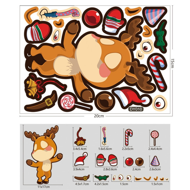 20 PCS Children Cartoon Christmas DIY Cute Emoji Stickers(Dy010)