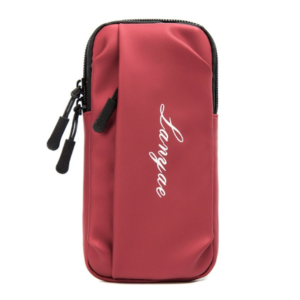 Running Mobile Phone Arm Bag Sports Yoga Fitness Mobile Phone Bag(B221 Dark Red)