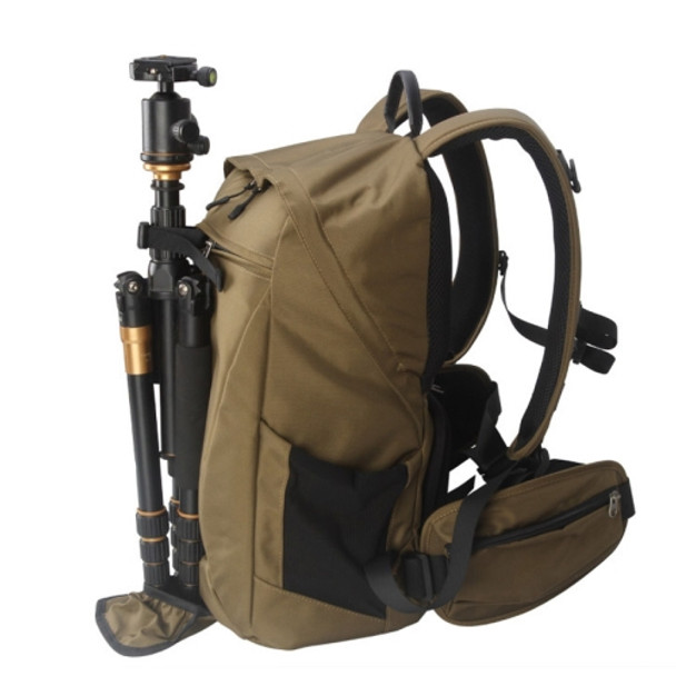3011 Multifunctional Double Shoulder SLR Digital Camera Bag, Size: Small(Khaki)