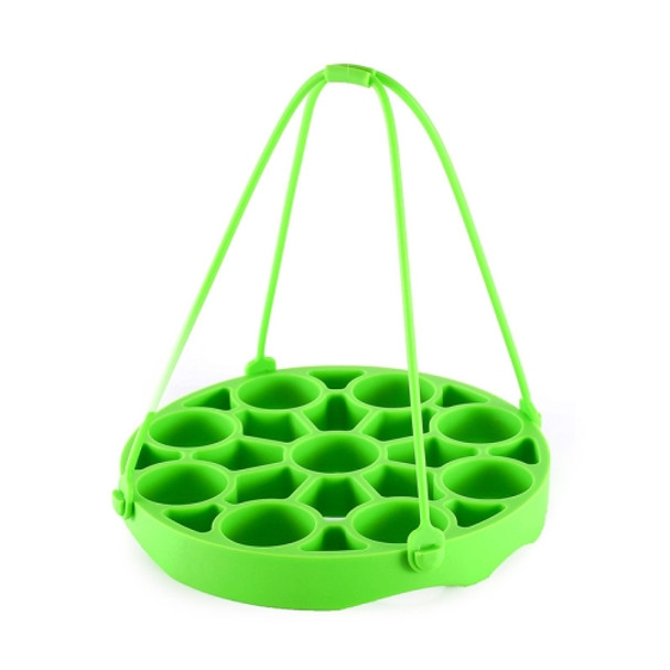 Multifunctional Silicone Egg Steamer Can Be Detached As A Heat Insulation Pad(Green)
