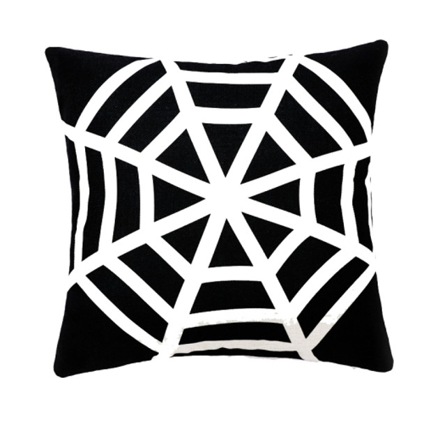 2 PCS SYSDWS23 45x45cm Halloween Ornament Pillowcase Digital Print Pillow Case Without Pillow Core(Cobweb)