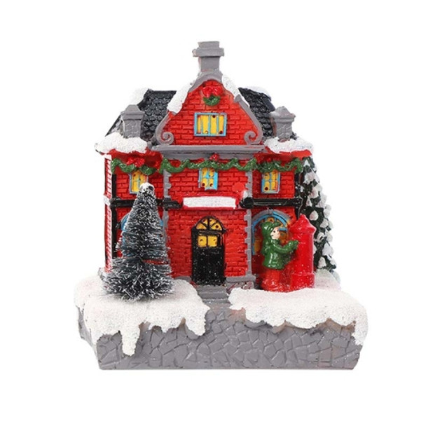 Christmas Decorations LED Luminous House Ornaments(Green Clothes Children)