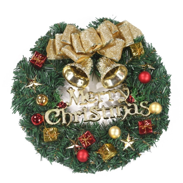 Christmas Decoration Wreath Garland Rattan Door Hanging, Specification: Gold