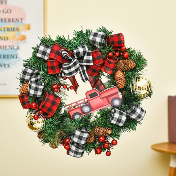 Christmas Decorations Cane Wreath Garland Door Hanger, Size: 38cm( Car)