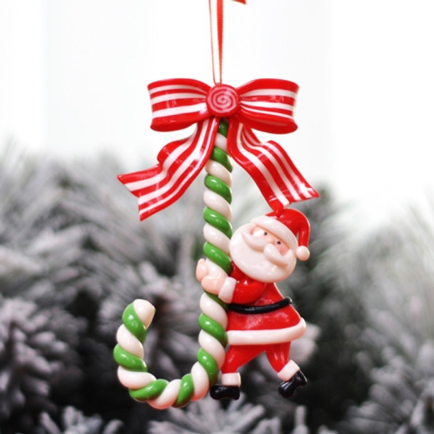 3 PCS Christmas Holiday Ornament Christmas Cane Candy Bar Ornaments(Old Man)