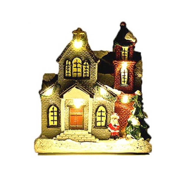 Christmas Decorations LED Luminous Lanterns House Ornaments(Gray Old Man with Tree)