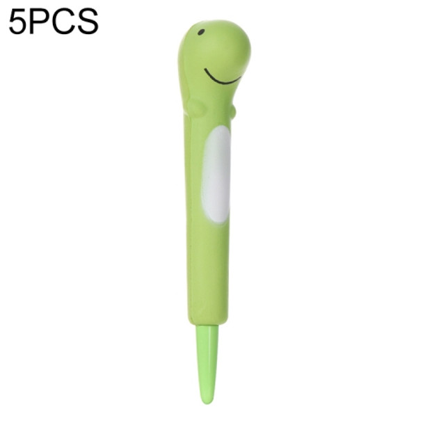 5 PCS Vent Pressure Relief Pen Gel Pen For Students Cute Soft Pinch Pen(Dinosaur)