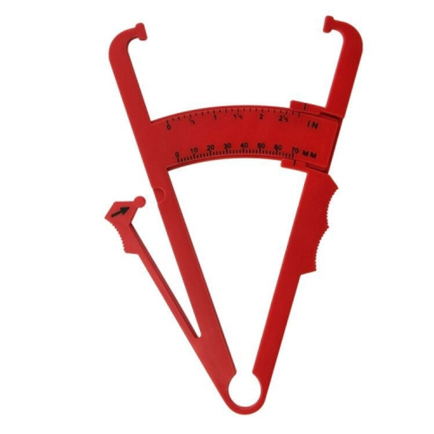 10 PCS Sebaceous Pliers Fat Clip Fat Thickness Measuring Ruler Body Fat Meter(Red Double Scale)