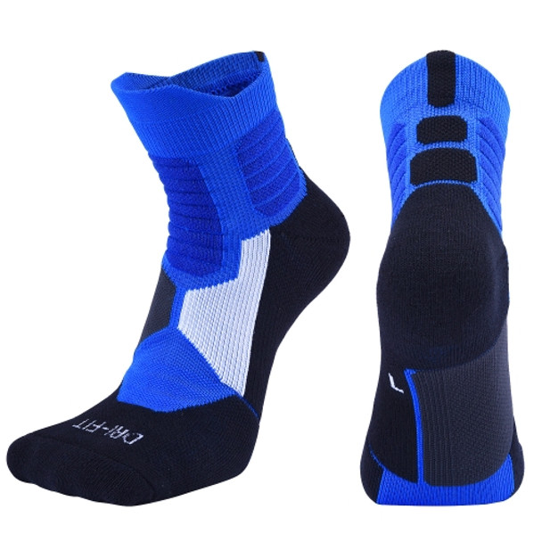2 Pairs Antibacterial Terry Socks Basketball Socks Men And Women Adult Sports Socks, Size: S 31-34 Yards(Blue)