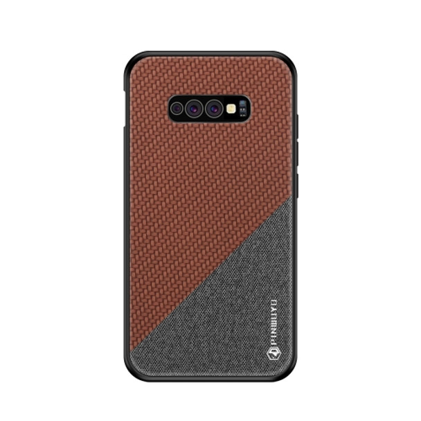 PINWUYO Honors Series Shockproof PC + TPU Protective Case for Galaxy S10e(Brown)