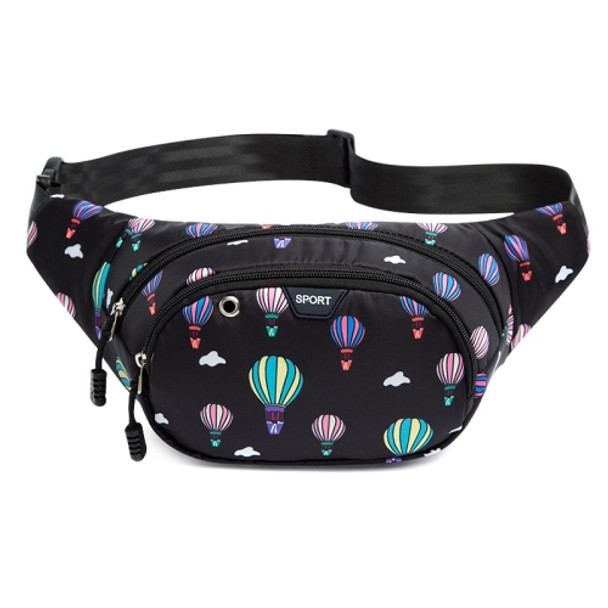 Ladies Sports Running Waist Bag Outdoor Leisure Cashier Wallet, Size: 10 inch(Balloon Black)