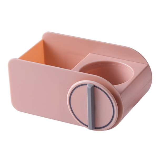 Hair Dryer Rack Free Punching Toilet Shelves(Pink)