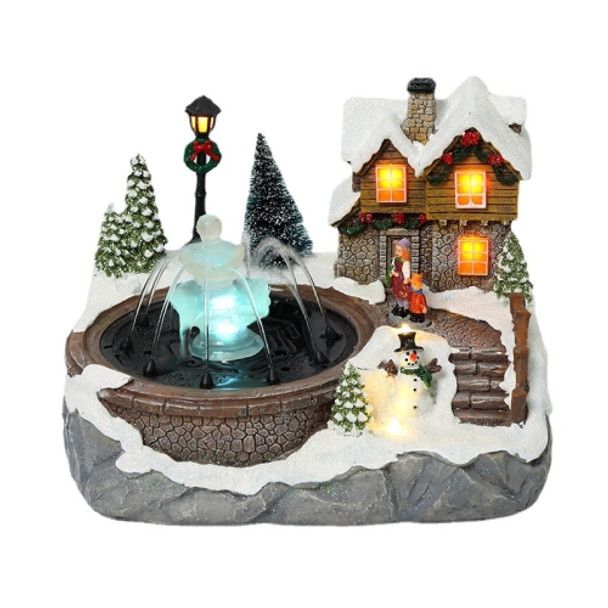 Christmas Home Ornaments Decoration Luminous Fountain House(Snowman)