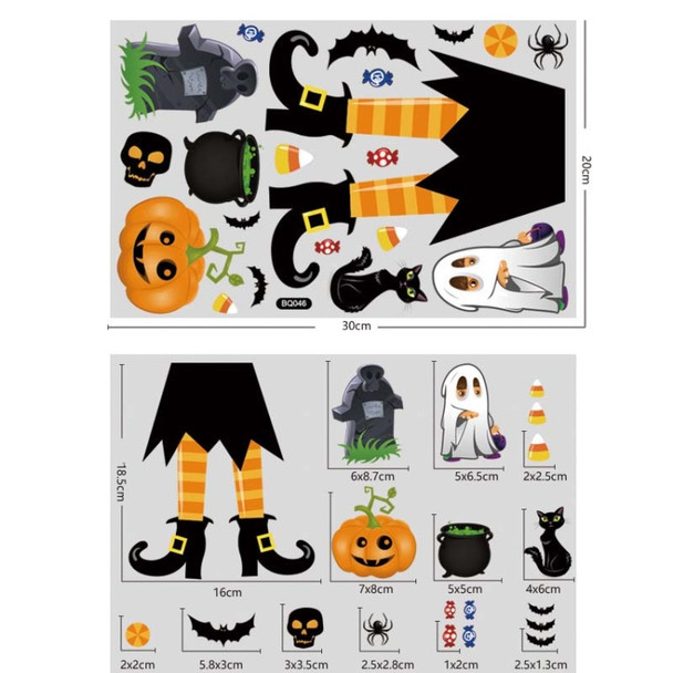 10 PCS Halloween Decoration Static Wall Stickers(BQ046 Pumpkin)