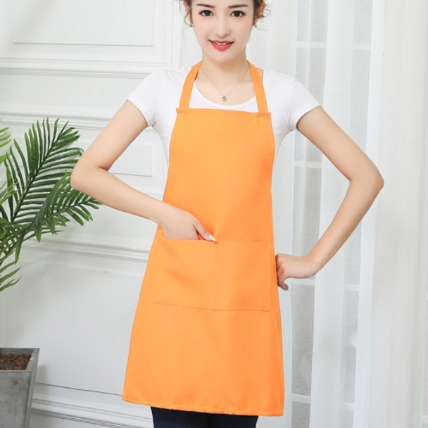 2 PCS 0058 Cafe Nail Shop Waterproof Apron Polyester Material Home Work Apron(Orange)