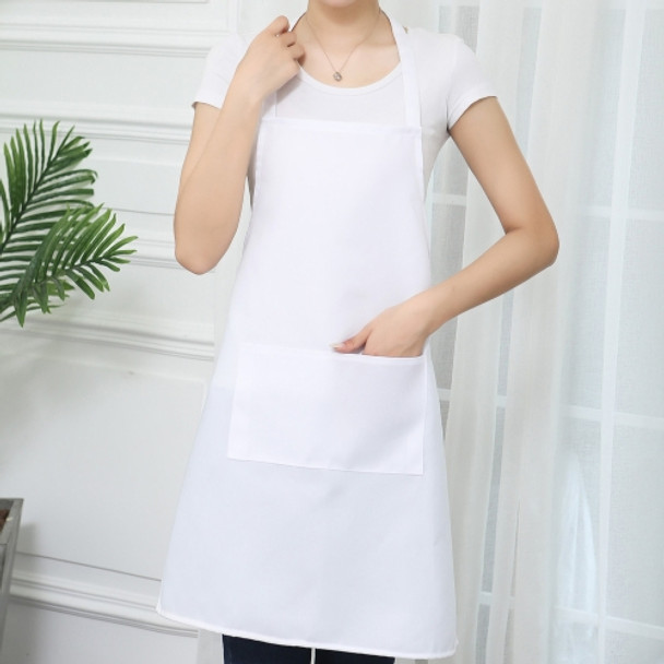 2 PCS 0058 Cafe Nail Shop Waterproof Apron Polyester Material Home Work Apron(White)