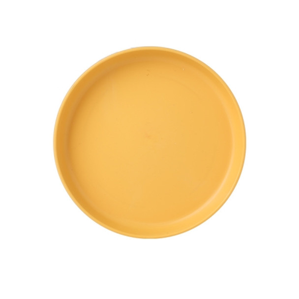 20 PCS Home 6 inch Small Dish Plastic Snack Cake Dish Dining Table Garbage Tray(Round Yellow)