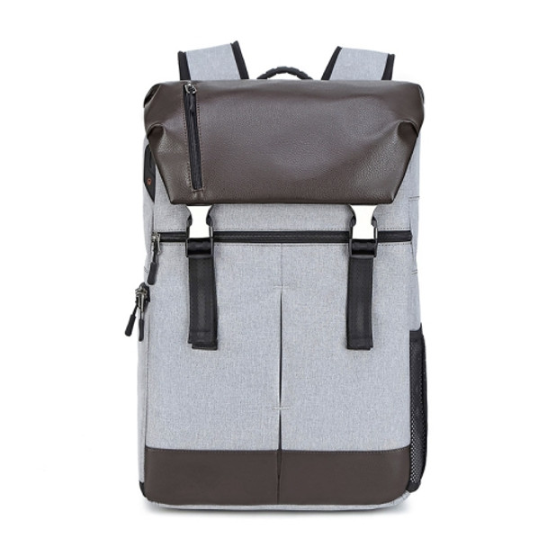 C3081 Camera  Computer Shoulder Digital Camera Bag Large Capacity Photography Backpack(Light Grey)