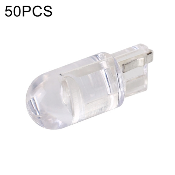 50 PCS T10 DC12V / 0.3W Car Clearance Light COB Lamp Beads (Blue Light)
